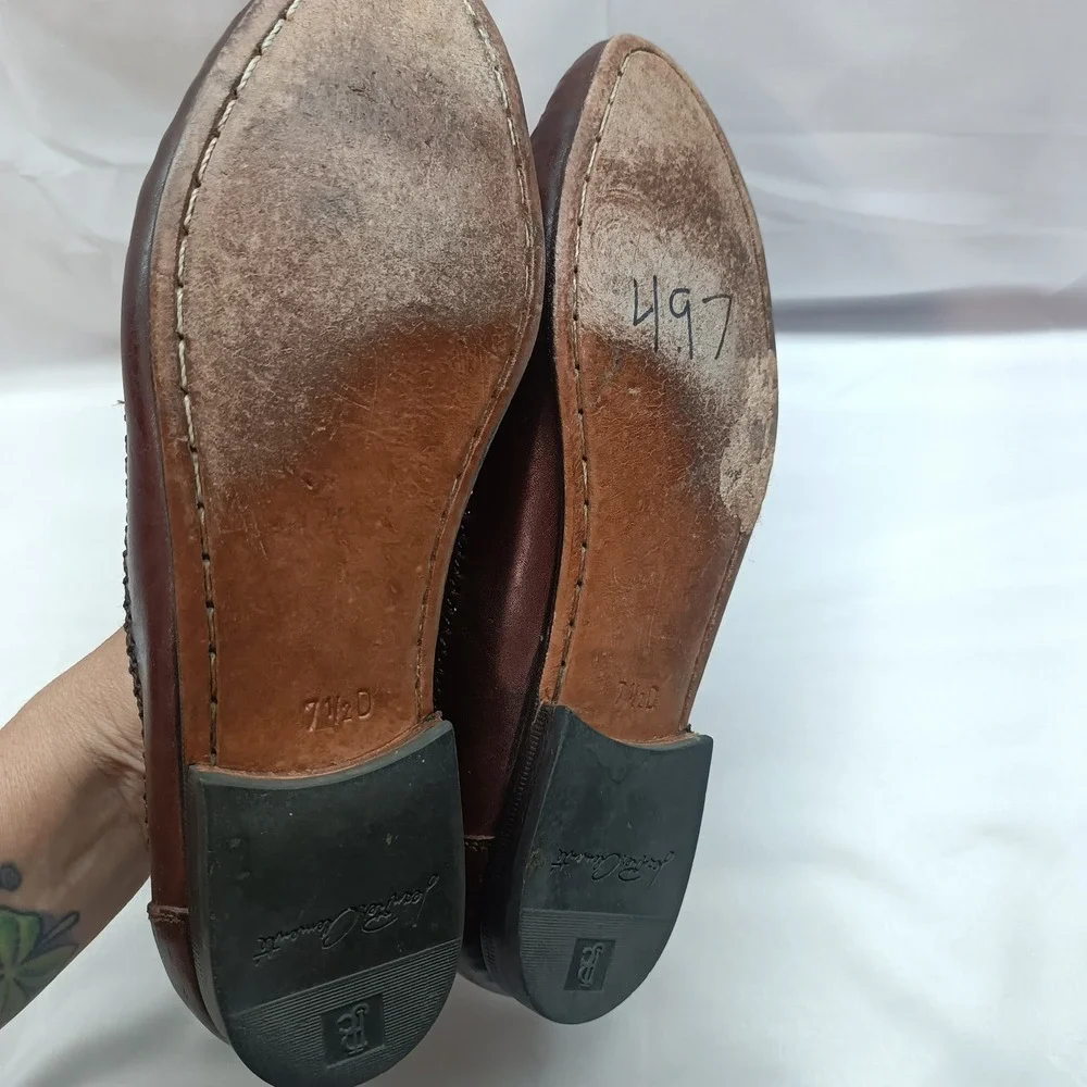 Jean-Pier Clemente Mens Brown Leather Handcrafted Loafers Brazil Slip On Shoes